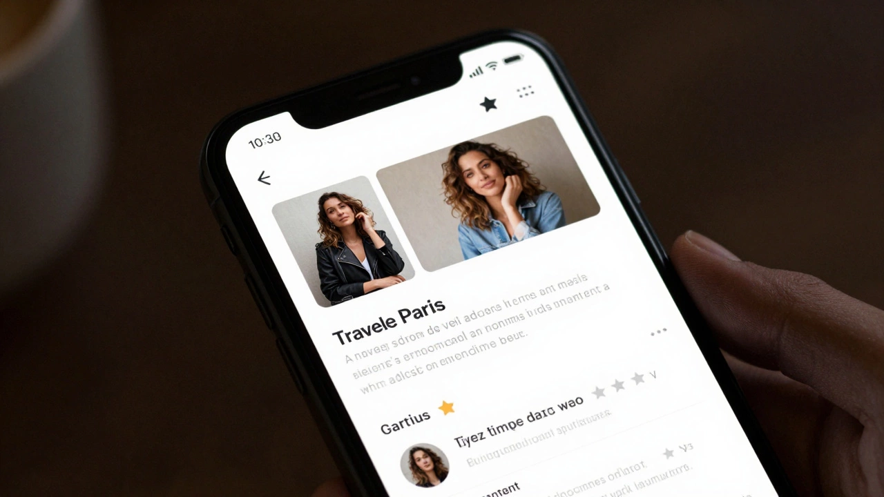 A clean, professional escort profile on a trusted website with verified photos and detailed bio.